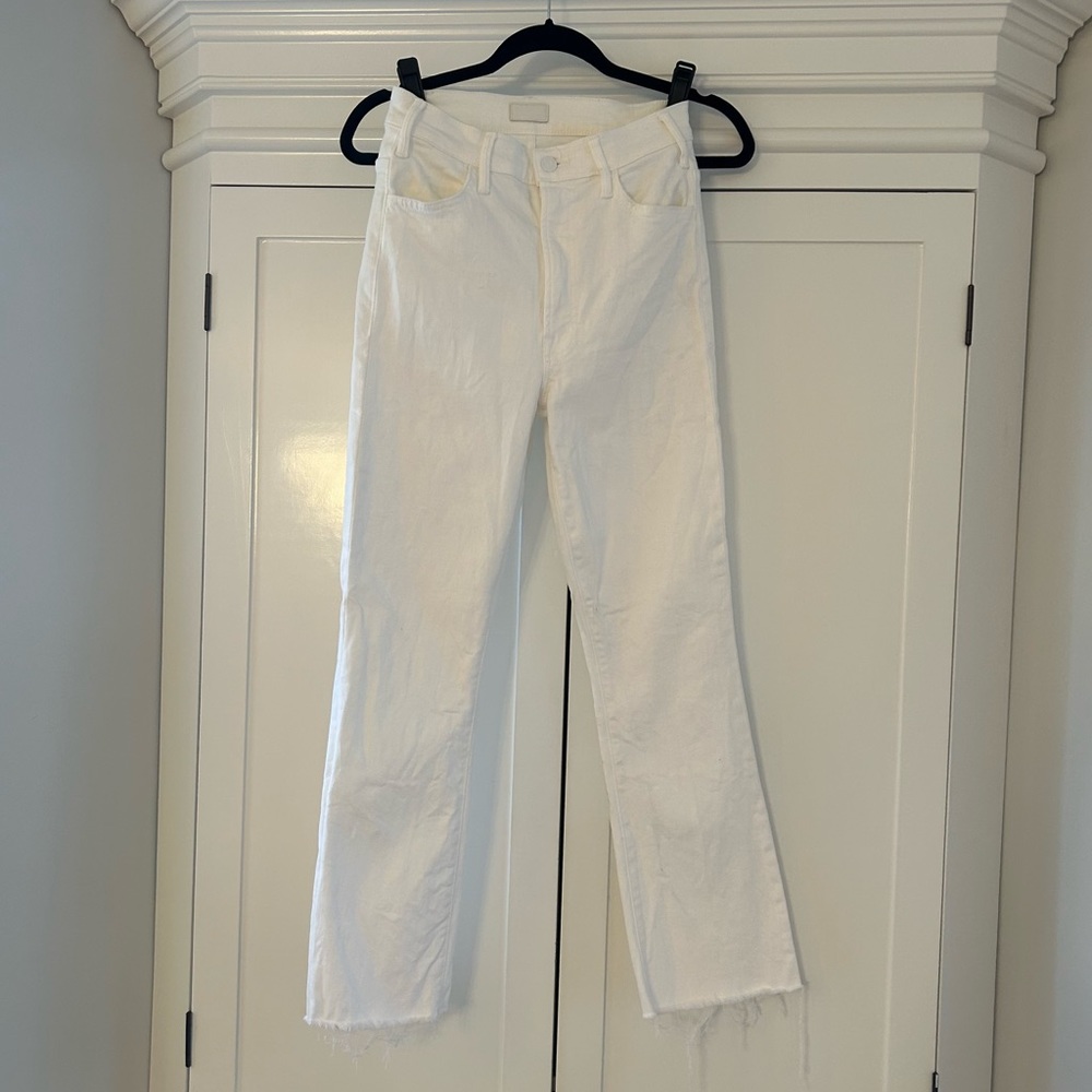 Mother The Hustler Ankle Fray, 27, White, EUC